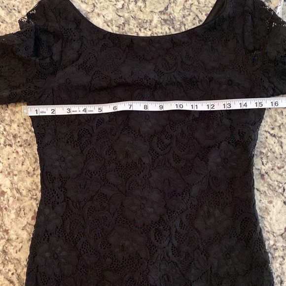 White House Black Market Black Lace 3/4 Sleeve Sheath Dress XXS DD2 - Picture 11 of 12